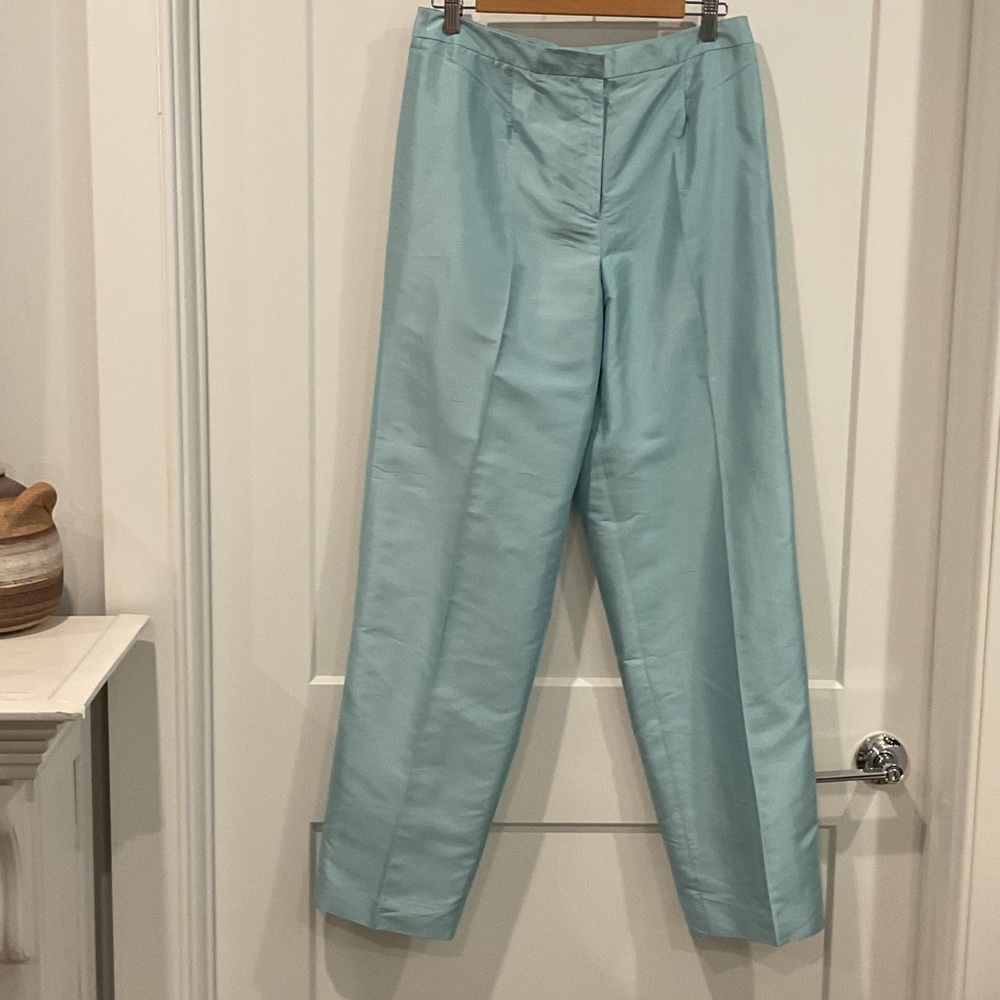 Kate Hill Aqua Straight Leg Pants